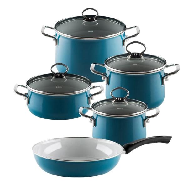 Riess Geschirr-Set 5-tlg., Nouvelle Aquamarin extra stark